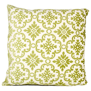 Downton Verde 90/10 Duck Insert Pillow With Cover, 22x22