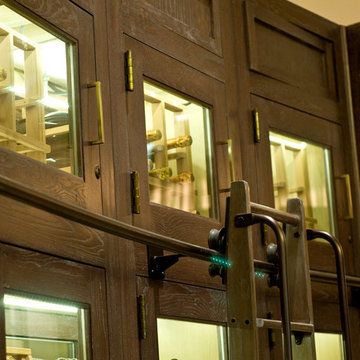 Wines Arrayed Beautifully Within this Custom Wine Cellar IL
