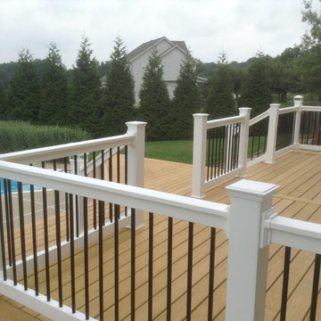 Pressure Treated Pool Deck with Solar Caps