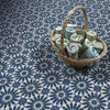 8"x8" Alhambra Handmade Cement Tile, Navy Blue/Purple, Set of 12