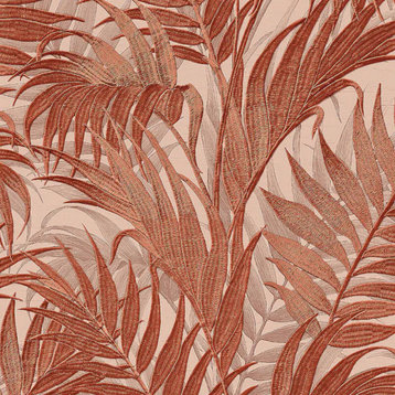 Textured Wallpaper Floral Featuring Palm Leaves, Gr322107