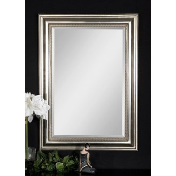Boutique 37" Classic Silver Framed Wall Mirror
