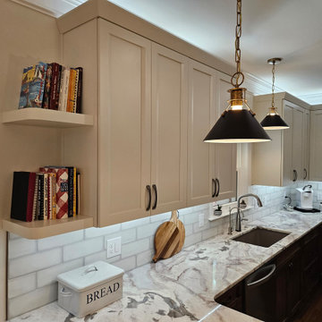 Transitional Kitchen Remodel Done With New Two-Tone Colored Cabinets