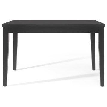 Boughton Farmhouse Counter Height Wood Dining Table, Black