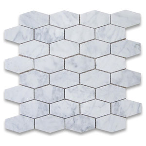 Polished Wood Gray Oval Shaped Mosaic Tile 15 Sheets Contemporary
