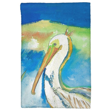 White Pelican Kitchen Towel - Two Sets of Two (4 Total)