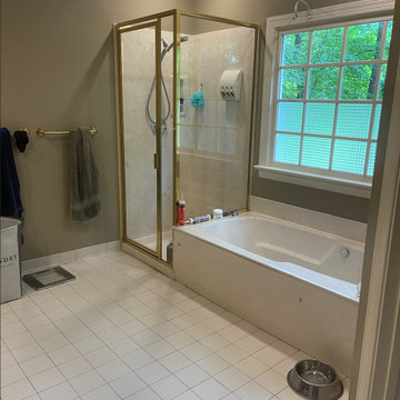 Traditional Bathroom with Stand Alone Tub