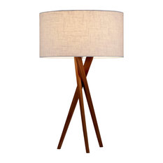 50 Most Por Midcentury Modern Table Lamps With A 3 Way Switch Adesso Brooklyn 1 Light Table Lamp Walnut Lamps