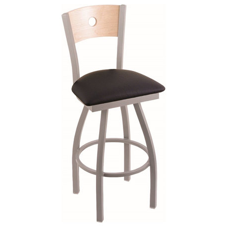 Holland Bar Stool, 830 Voltaire 36 Bar Stool, Anodized Nickel Finish