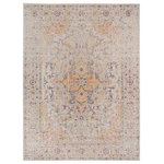 Amer Rugs - Eternal Solidad Area Rug, Ivory, 3'11"x5'11", Oriental - Traditional designs developed to bring old world charm to your home or office. Flaunting deep, rich color palettes, this rug is versatile enough to easily fit into a traditional or transitional home. Featuring a vintage, weathered look and a super low pile, you'll love both its design and craftsmanship. Power-loomed in Turkey from 100% polypropylene, this rug is super durable and low-maintenance.