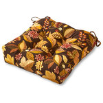 Greendale Home Fashions - Outdoor 20" Chair Cushion, Timberland Floral - Enhance the look and feel of your patio furniture with this Greendale Home Fashions 20 inch outdoor dining cushion. This cushion fits most standard outdoor furniture, and comes with string ties to keep cushion firmly in place. Circle tacks create secure compartments which prevent cushion fill from shifting. Each cushion is overstuffed for lasting comfort and durability with a soft polyester fill made from 100% recycled, post-consumer plastic bottles, and covered with a UV resistant, 100% polyester outdoor fabric. This cushion is also water, stain, and mildew resistant. A variety of colors and prints are available to enhance your outdoor decor.