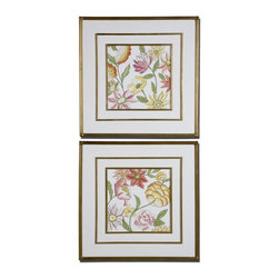 www.essentialsinside.com: garden bouquet floral art, set of 2 - Artwork