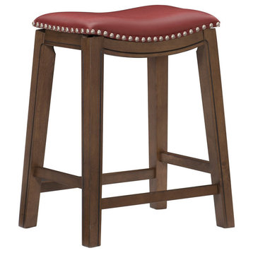 24 Height Saddle Stool, Red