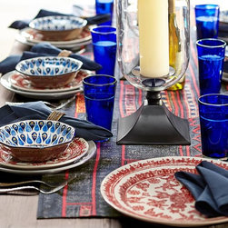 VERA INDIGO RECYCLED GLASS DRINKWARE, SET OF 4 - Products