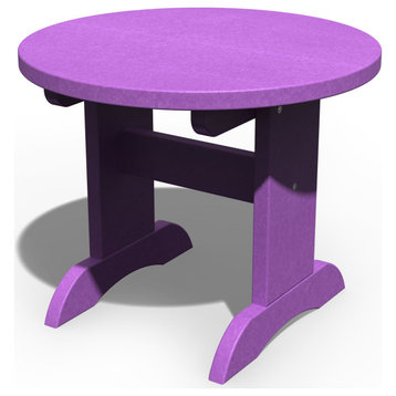 Poly Lumber Round End Table, Purple