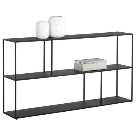 Eiffel Low Bookcase, Large, Black