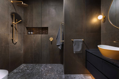 Contemporary bathroom in Melbourne.