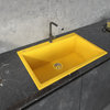 Ruvati 33x22" Topmount Granite Composite Kitchen Sink, Midas Yellow