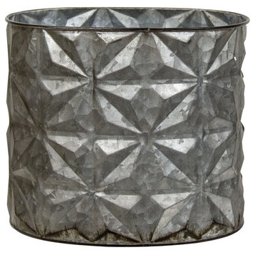 Diamond Cut Tin Oval Bucket
