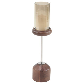 Traditional 20"x5" Wooden Candle Holder