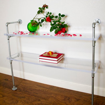 Industrial Acrylic Shelving Unit/Console