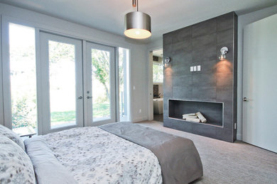 Minimalist bedroom photo in Edmonton
