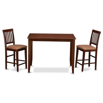 3-Piece Counter Height Table Set, Table And 2 Dinette Chairs