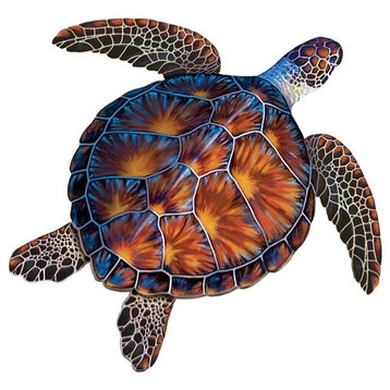 Sea Turtle Porcelain Swimming Pool Mosaic 24"x24", Brown