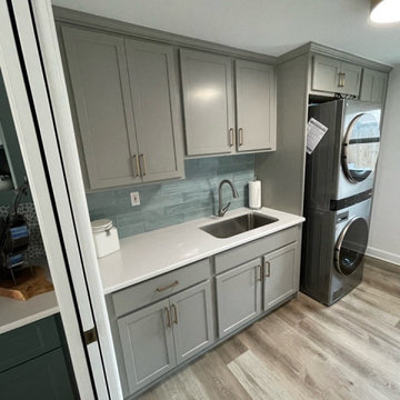 Laundry Room Remodel Done with New Pebble Grey Cabinets