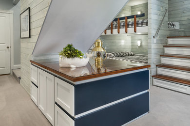 Inspiration for a coastal family room remodel in Providence