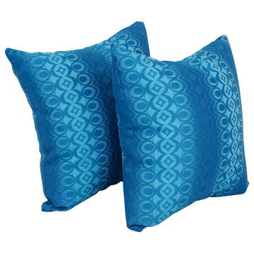 17" Jacquard Throw Pillows With Inserts, Set of 2, Torero Rivier