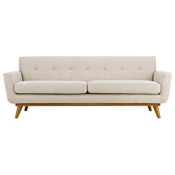 Engage Upholstered Fabric Sofa, Beige