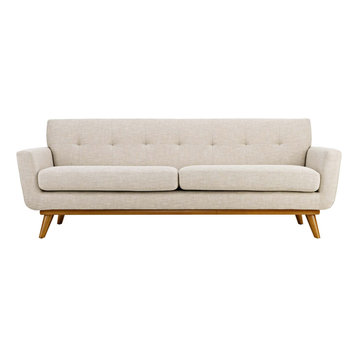 Engage Upholstered Fabric Sofa, Beige