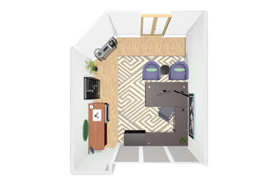 Example of a trendy home design design in San Diego