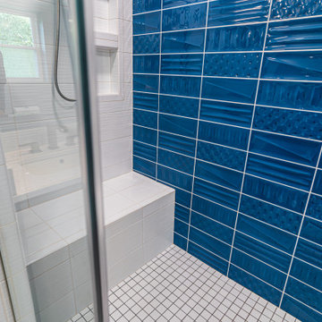 Modern and Blue Master Bath