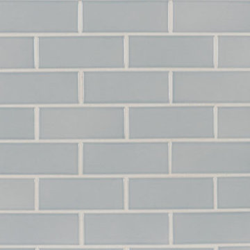 Walker Zanger Pale Sky 3x6 subway backsplash