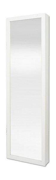 Plaza Astoria Wall-Mount Jewelry Armoire, Vanity Mirror, White