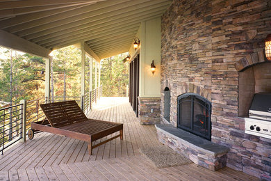 Inspiration for a rustic deck remodel in Other
