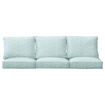 Sorra Home Griffen Snowy Outdoor/Indoor Deep Seating Sofa Cushion Set 27x30x5
