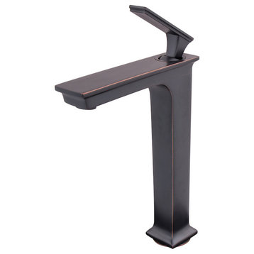 Novatto Starks WaterSaver Single Lever Waterfall Vessel Faucet, Oil Rubbed Bronze