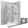 Fixed Shower Screen With Waves Design, Non-Private, 43-1/2" X 75"