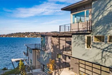 Inspiration for a modern exterior home remodel in Seattle
