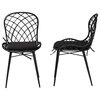 Baxton Studio Sabelle Bohemian Black Finished Rattan and Metal Dining Chair
