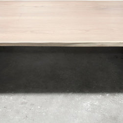 The Bleached Walnut Slab Waterfall Coffee Table - Coffee Tables