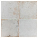 Merola Tile - Kings Root Distressed White Ceramic Floor and Wall Tile - Imported from Spain, our Kings Roots Distressed White Ceramic Floor and Wall Tile radiates old-world European elegance. This encaustic-inspired tile features a unique, low-sheen glaze in faded, distressed antique white and beige tones. To commemorate 50 years of production, interior architect and furniture designer, Francisco Segarra, designed this collection to pay tribute to the manufacturing facility that brought his ideas to life. Each of his designs are inspired by the ceramics of the time, bringing a sense of timeless warmth and comfort into spaces. Realistic imitations of scuffs and spots that are the marks of well-loved, worn, century-old tile bring rustic charm to any interior setting. These rustic scuffs and spots convince that this tile is truly aged. Available in 9 print variations that are randomly scattered throughout each case, the variation throughout each tile mimics an authentic aged appearance. Save time and labor spent arranging smaller square tiles and instead install these durable ceramic slabs, which have four squares separated by scored grout lines. It’s durable and glazed features make this tile an ideal choice for indoor commercial and residential use, including kitchen, bathrooms, backsplashes, showers and entryways. Tile is the better choice for your space. This tile is made from natural ingredients, making it a healthy choice as it is free from allergens, VOCs, formaldehyde and PVC.