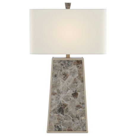 6000-0429 Calloway Table Lamp, Light Mica and Silver Leaf