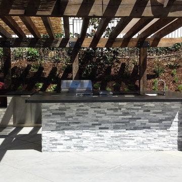 Large U-Shaped BBQ Island w/Kamodo Joe Smoker