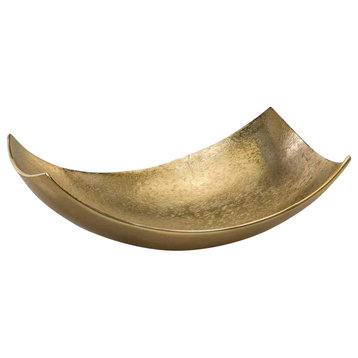 Large Scooped Bowl Gold
