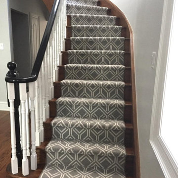 Transitional Patterned Staircase Runner