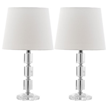 Erin Crystal Cube Lamp ZMT-LIT4126C (Set of 2) - Clear/White